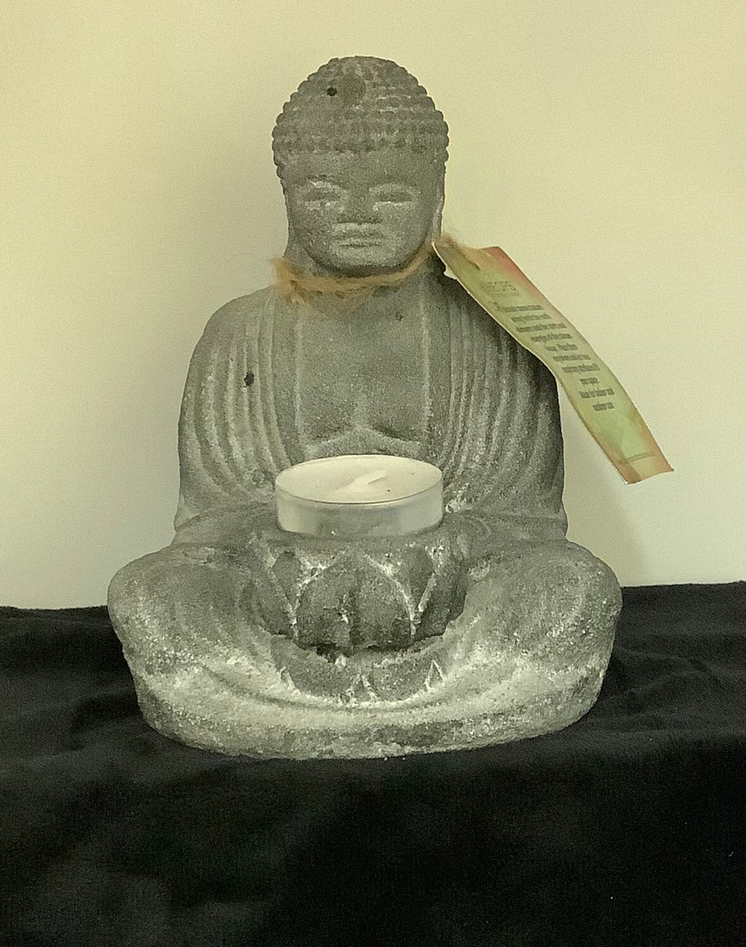 Sitting Buddha with Tea Light