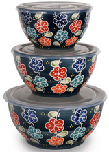 Load image into Gallery viewer, Bowls Blue with Flowers
