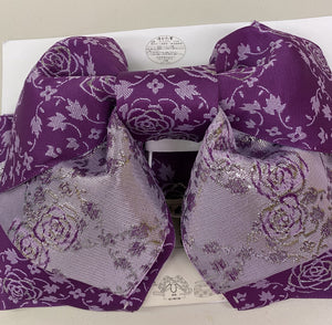 obi (pre-tied) purple with sliver