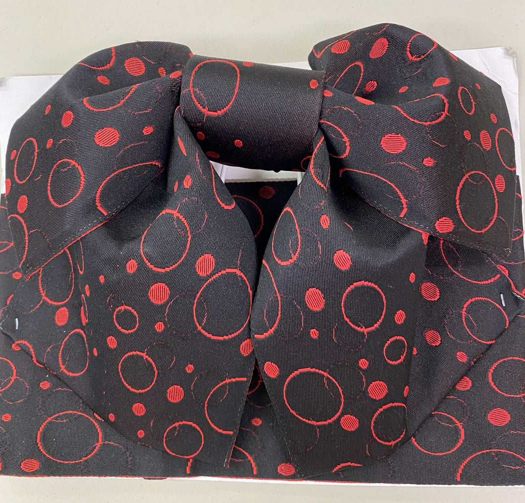 obi (pre-tied) black with red circles