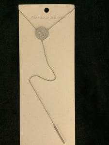 Lariat disc necklace