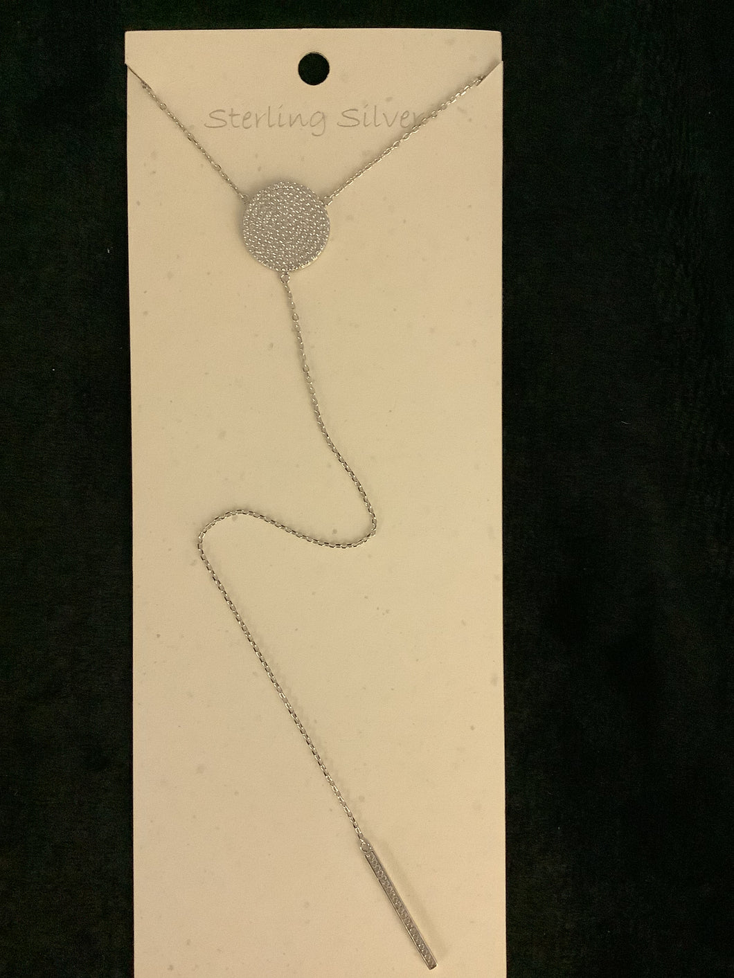 Lariat disc necklace