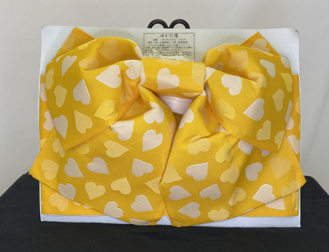 obi (pre-tied) yellow heart