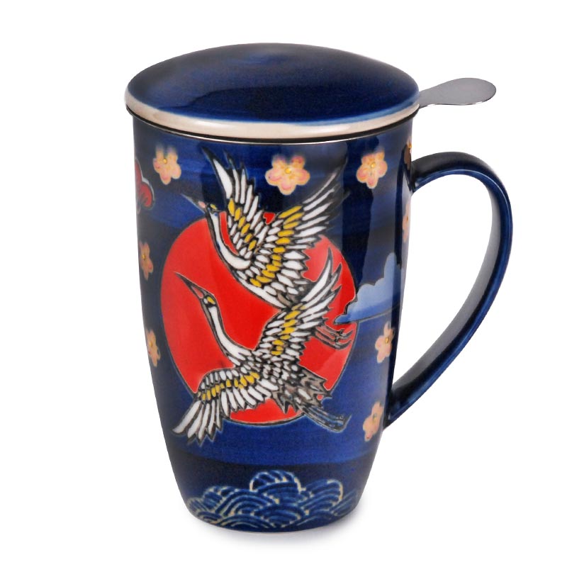 Mug with Lid-  Asian Design
