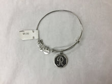 Load image into Gallery viewer, Bracelet Initial Bangle Silver
