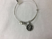 Load image into Gallery viewer, Bracelet Initial Bangle Silver
