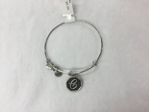 Bracelet Initial Bangle Silver