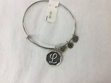 Load image into Gallery viewer, Bracelet Initial Bangle Silver
