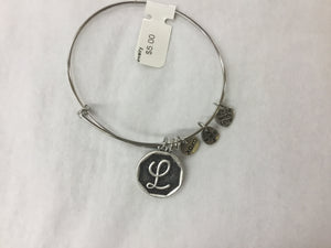 Bracelet Initial Bangle Silver