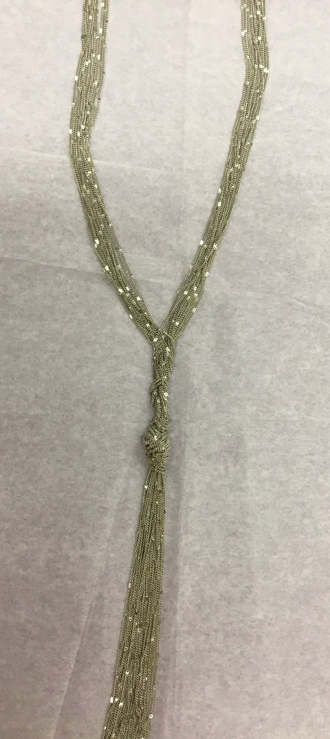 Necklace Silver Ten Strand Knotted