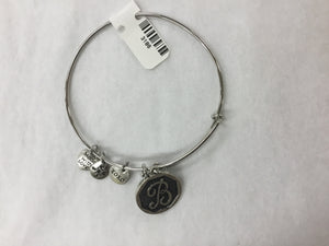 Bracelet Initial Bangle Silver