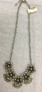 Necklace Art Deco Crystal Floral Chocker