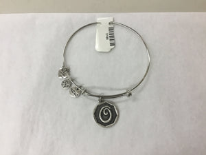 Bracelet Initial Bangle Silver