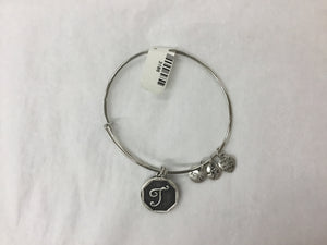 Bracelet Initial Bangle Silver