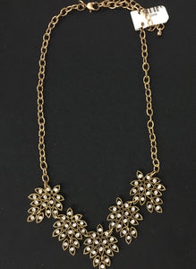 Necklace Art Deco Crystal Floral Chocker