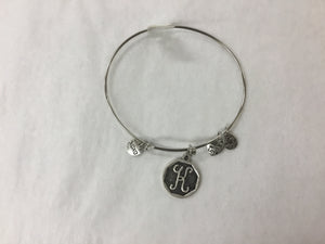 Bracelet Initial Bangle Silver