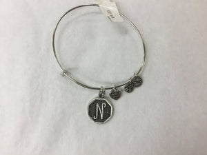 Bracelet Initial Bangle Silver