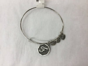 Bracelet Initial Bangle Silver