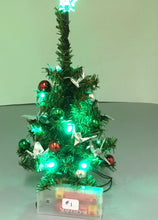 Load image into Gallery viewer, Christmas Tree Mini - Silver Foil Cranes
